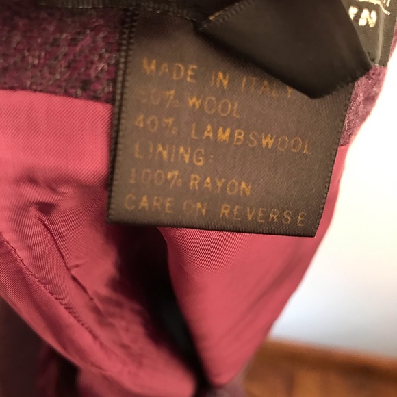 St John | Griffith Gray Lambswool Skirt Purple 8 - Picture 6 of 6